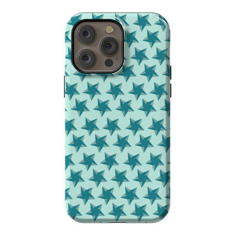 Teal Star Pattern Phone Case